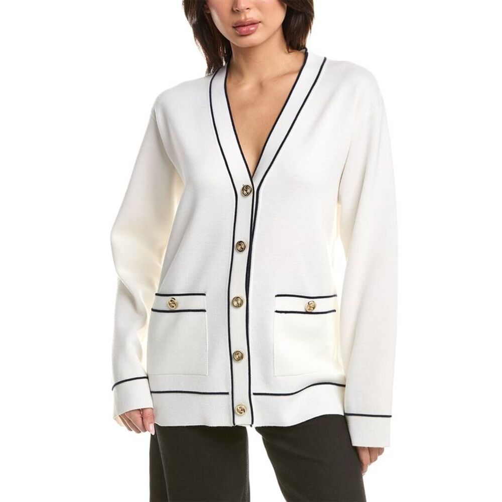 Gucci Womens Wool Cardigan, White